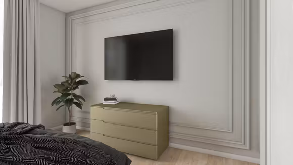 Comoda Torino 3 sertare Platino Perlato