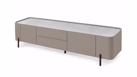 Comoda TV Zach Fango-Seapine + Top Ceramic Grey