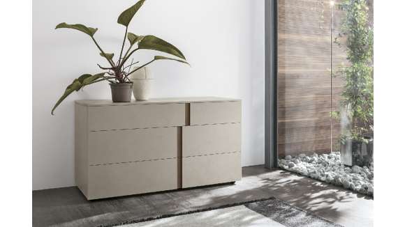 Comoda Athena Light Cement/Amber Walnut