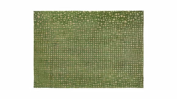 Covor Structures Trammel Alta Green 200x280, produs expus, cu design abstract si accente naturale.