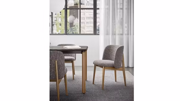 Scaun Abrey textil boucle Taupe