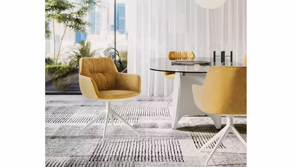 Scaun rotativ Cocoon textil Mustard Yellow