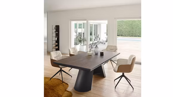 Masa extensibila Apian Matt Black/Bronze 200(300) cm