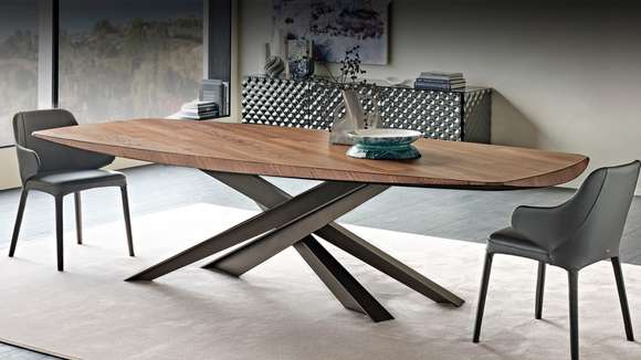 Masa Lancer Wood Bronze/Walnut Canaletto 250x128