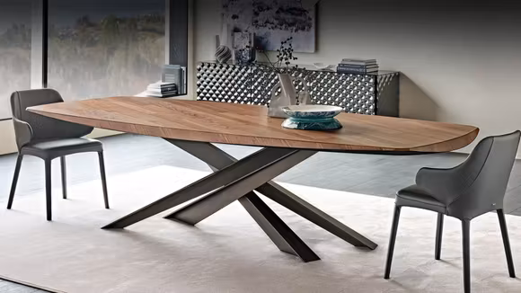 Masa Lancer Wood Bronze/Walnut Canaletto 300x128