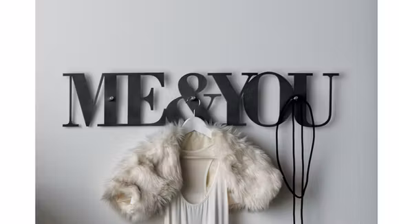 Decoratiune Me and You metal Antracit