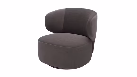 Fotoliu Fiore Rotativ, textil Gri Inchis