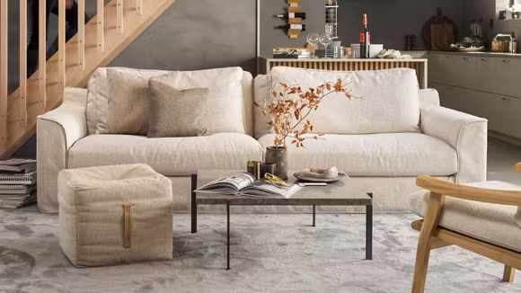 Canapea liniara 3 locuri Grande Double Day LC Viata Beige