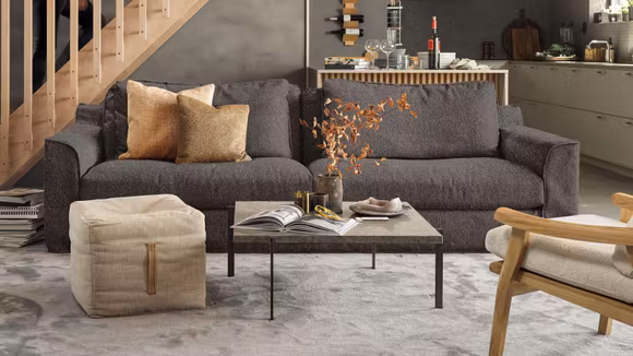 Canapea liniara 3 locuri Grande Double Day LC Viata Grey