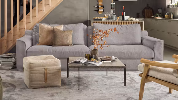 Canapea liniara 3 locuri Grande Double Day LC Viata Silver
