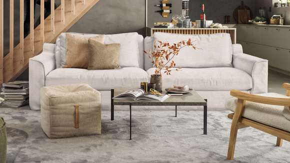Canapea liniara 3 locuri Grande Double Day LC Viata White