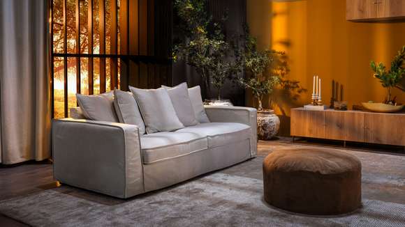 Canapea liniara 3 locuri Montego Night LC Casual Ivory