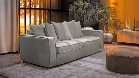Canapea liniara 3 locuri Montego Night LC Nancy Soft Blue