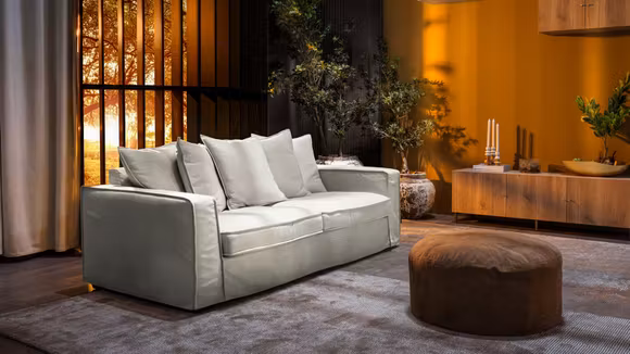 Canapea liniara 3 locuri Montego Night LC Nancy Soft Grey