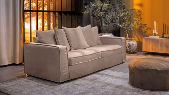 Canapea liniara 3 locuri Montego Night LC Nancy Soft Pink