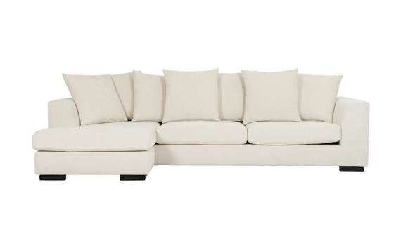Canapea de colt cu sezlong Paso Doble Night Alice Cream stanga