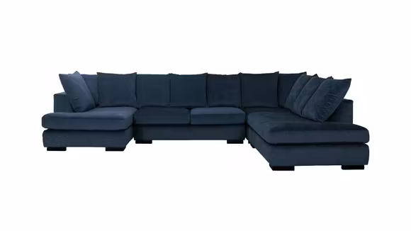 Canapea cu sezlong de colt Paso Doble Night "U" Eros Midnight Blue, dreapta