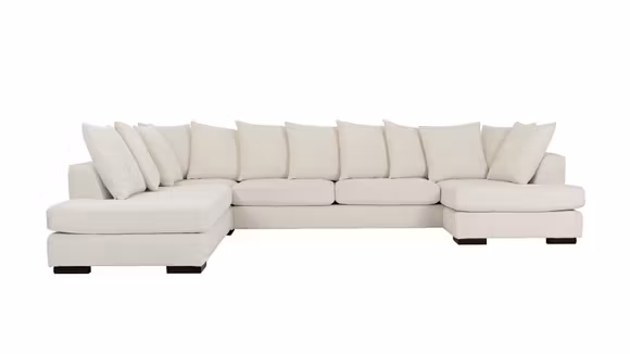Canapea cu sezlong de colt Paso Doble Night "U" Alice Cream, stanga