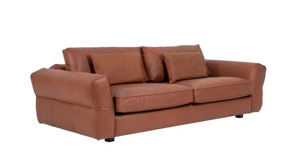 Canapea 3 locuri Pure Day Piele Western Cognac