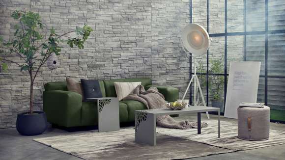 Canapea liniara 3 locuri Vesta Celine Emerald