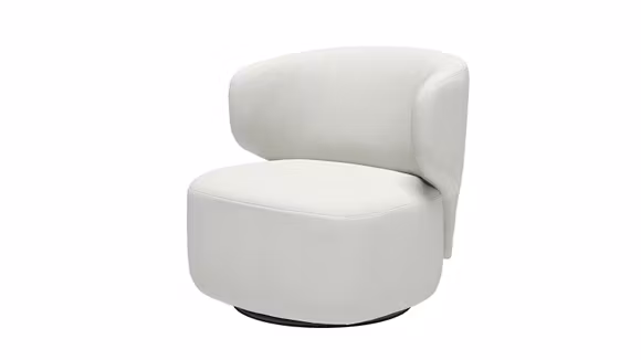 Fotoliu Fiore rotativ textil White