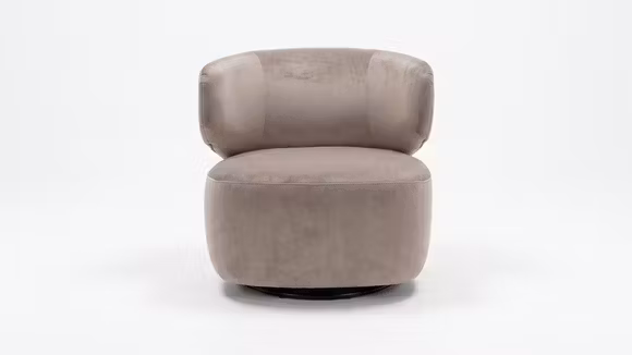 Fotoliu Fiore Rotativ, textil Bej Deschis