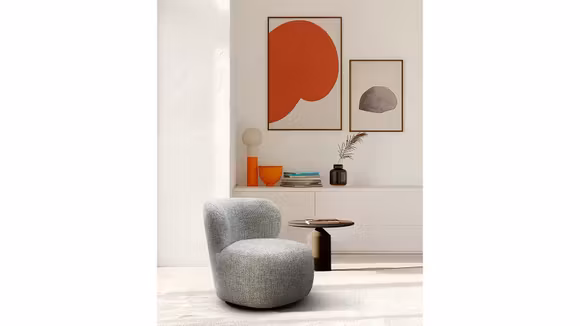 Fotoliu rotativ Barrel textil Silencio Mint