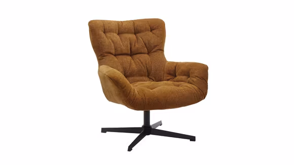 Fotoliu rotativ Apollo textil Mustard