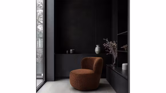 Fotoliu rotativ Barrel textil Lamb