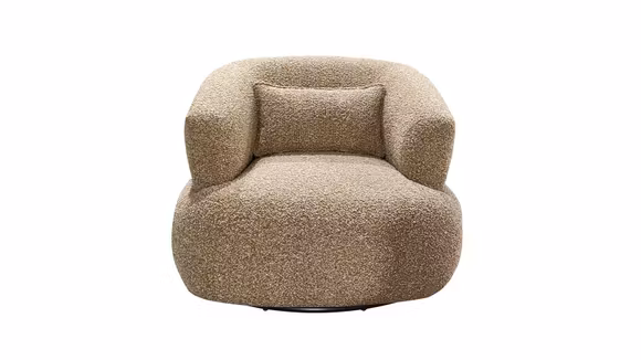 Fotoliu rotativ Caleb textil Light Brown