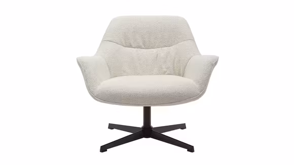 Fotoliu rotativ Cronos textil White
