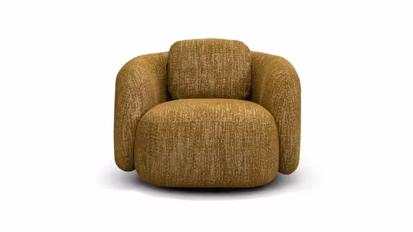 Fotoliu rotativ Domani textil Agnes Mustard