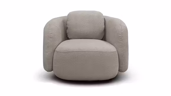 Fotoliu rotativ Domani textil bouclé Manza Greige