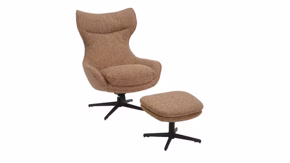 Fotoliu rotativ si Pouf Hyperion Taupe