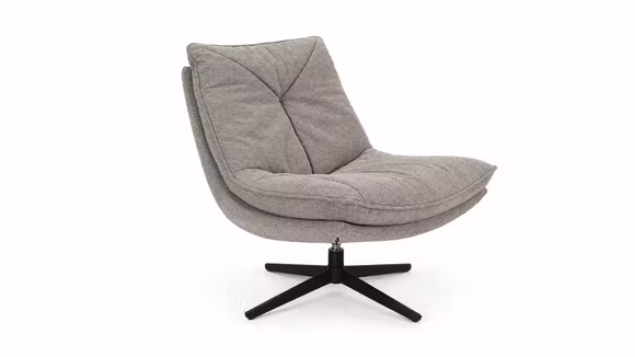 Fotoliu rotativ Moon textil boucle Grey