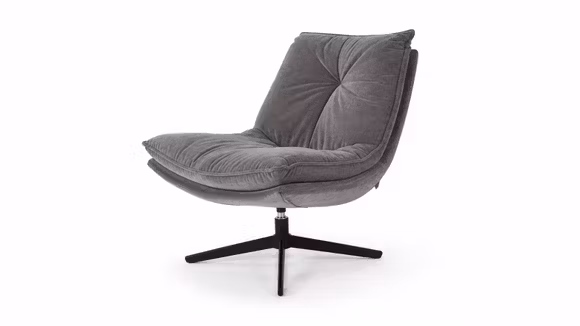 Fotoliu rotativ Moon textil Gri