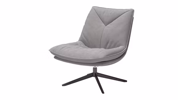 Fotoliu rotativ Moon textil Gri