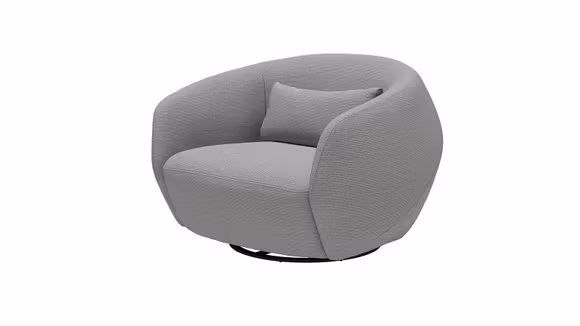 Fotoliu rotativ Nest textil Bouclee Grey