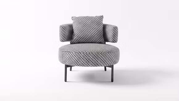 Fotoliu Jason textil Blue Pattern
