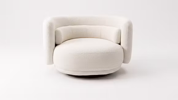 Fotoliu rotativ Maggiore Bouclé Ecru - Expus