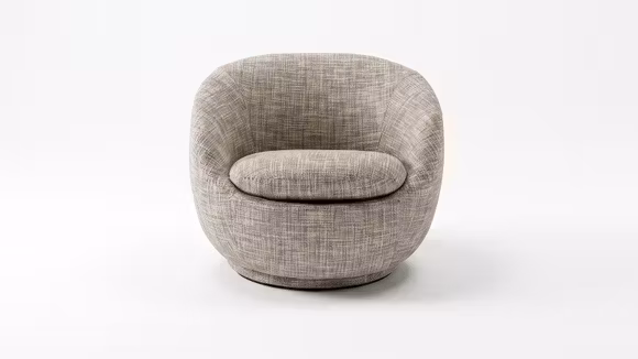Fotoliu rotativ Terrasini Textil Light Grey