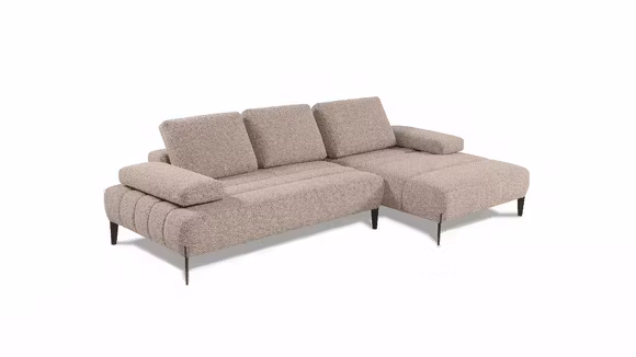 Canapea liniara cu sezlong Freestyle textil Varenne Beige