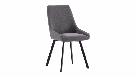 Scaun de bar Fox Grigio Scuro cu sezut tapitat in stofa rust si picioare metalice negre, design modern si confortabil