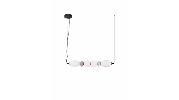 Lustra moderna Pallina cu structura metalica neagra