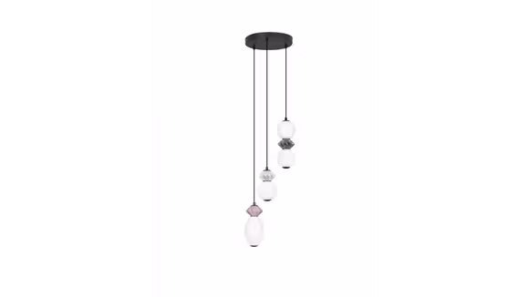 Lustra moderna Pallina cu structura metalica neagra