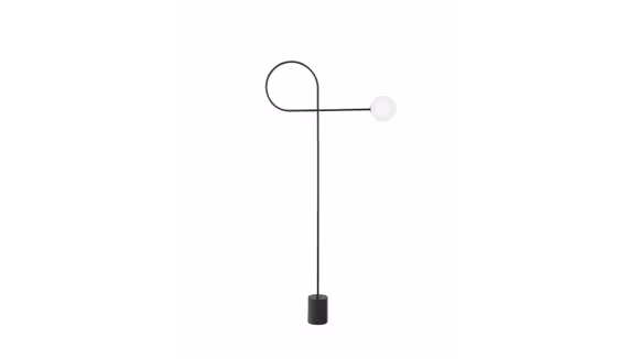 Lampadar modern Dedalo cu finisaj negru mat