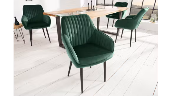 Scaun Turin Emerald Green Velvet - Expus
