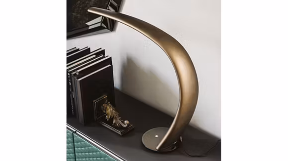 Lampa Mamba Brushed Bronze/Black Chrome, produs expus, cu design modern si finisaje elegante.