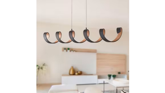Lustra LED Helix S6 Black/Gold