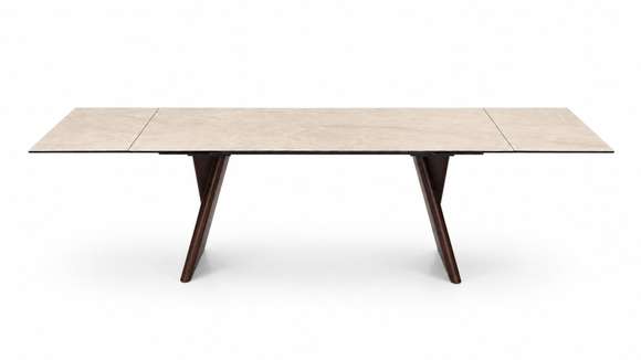 Masa extensibila Arane ceramica Bej + Walnut 180(260)X100